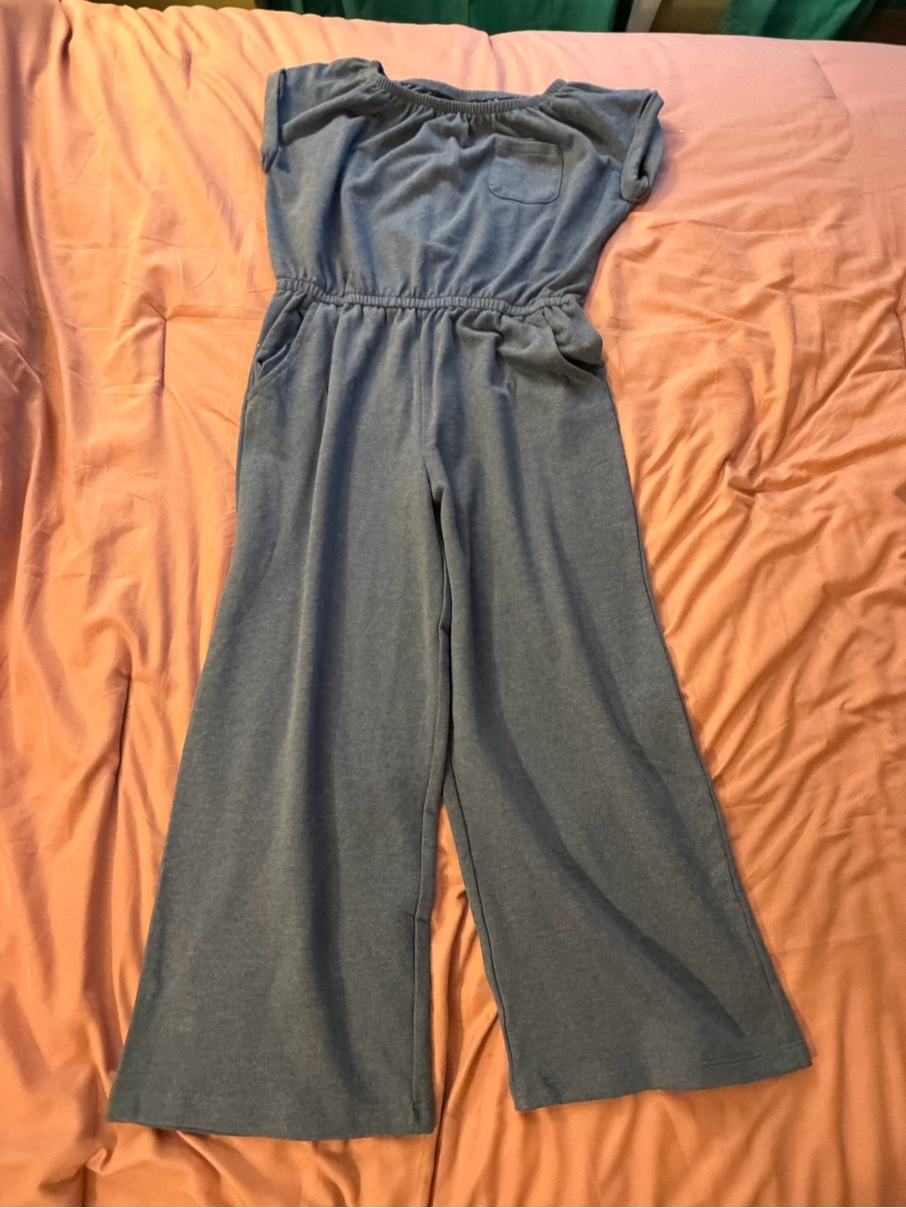 Kids Blue Wide-Leg Jumpsuit